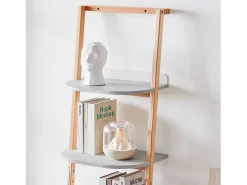Sobuy Biblioteca*, prateleira de mesa, Prateleira de escrivaninha, prateleira de escritório, HSTR02-K-HG Cinzento