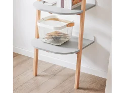 Sobuy Biblioteca*, prateleira de mesa, Prateleira de escrivaninha, prateleira de escritório, HSTR02-K-HG Cinzento