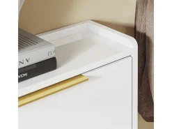 Sapateira 4 Portas Branca com Design Nórdico e Puxadores Dourados*Sobuy Clearance