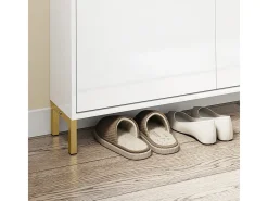 Sapateira 4 Portas Branca com Design Nórdico e Puxadores Dourados*Sobuy Clearance