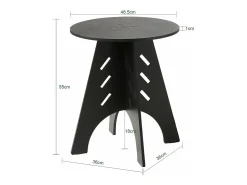 , sofá mesa lateral, Prato com rodas, móvel de telefone, HFBT01-SCH^Sobuy Outlet
