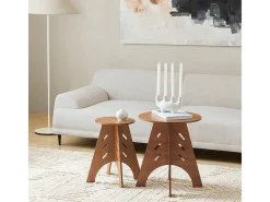 , sofá mesa lateral, Prato com rodas, móvel de telefone, HFBT01-BR*Sobuy