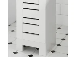 Suporte de Papel Higiénico com Armário de Uma Porta 20x18x75cm Nórdico BZR85-W^Sobuy Hot
