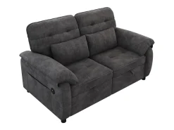 Sofá 3 em 1 - 2 lugares - Sofá dobrável - Encosto ajustável - Porta de carregamento USB - Inclui 2 almofadas - Chenille - cinza^ModernLuxe New