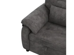 Sofá 3 em 1 - 2 lugares - Sofá dobrável - Encosto ajustável - Porta de carregamento USB - Inclui 2 almofadas - Chenille - cinza^ModernLuxe New