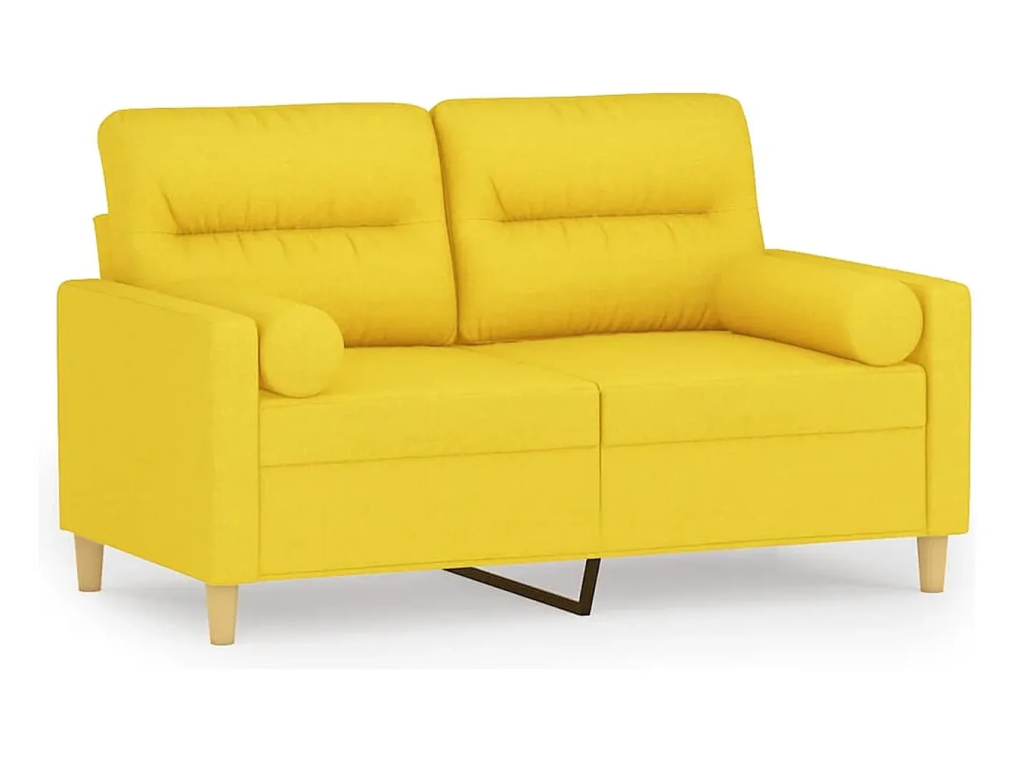 Sofá 2 lug. + almofadas decorativas 120 cm tecido -claro*vidaxl Hot