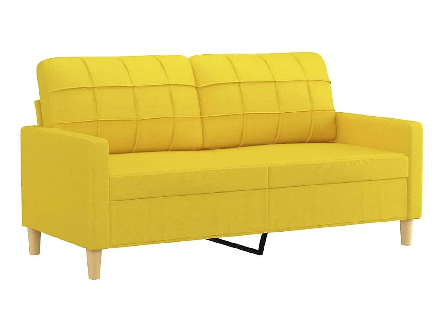 Sofá 2 lug. + almofadas decorativas 140 cm tecido -claro PT487712^ New