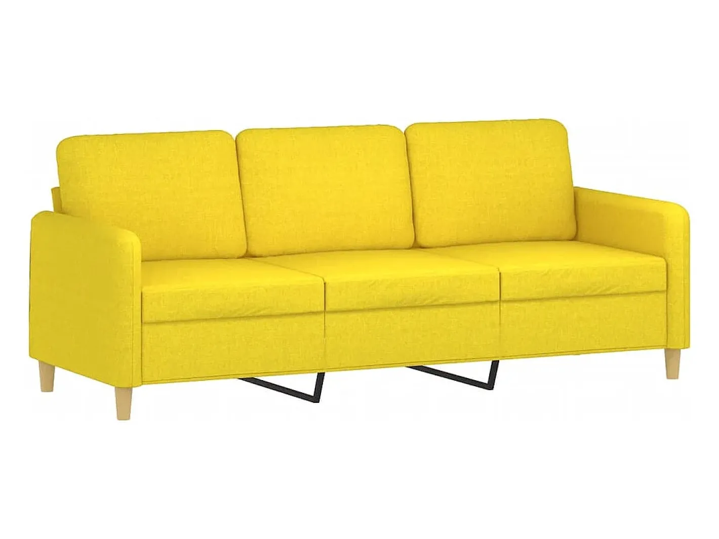 Sofá 3 lugares + almofadas decoração 180cm tecido -claro PT521443*