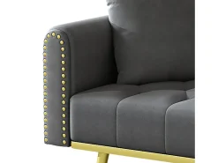 Sofá 2 lugares - com função relax - três posições de inclinação ajustáveis - porta-copos incluído - cinza*ModernLuxe Discount
