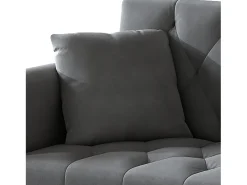 Sofá 2 lugares - com função relax - três posições de inclinação ajustáveis - porta-copos incluído - cinza*ModernLuxe Discount