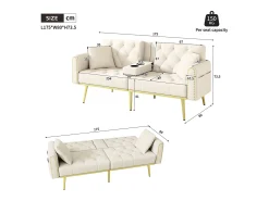 Sofá 2 lugares - com função relax - três posições de inclinação ajustáveis - porta-copos incluído -*ModernLuxe Online