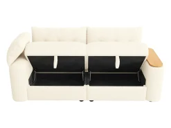 Sale Sofá 3 lugares - con espaço de armazenamento - con apoio de cabeça e mesinha lateral integrada - Sofá