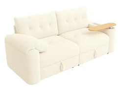 Sale Sofá 3 lugares - con espaço de armazenamento - con apoio de cabeça e mesinha lateral integrada - Sofá