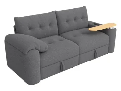 Sofá 3 lugares - con espaço de armazenamento - con apoio de cabeça e mesinha lateral integrada - cinza*ModernLuxe Hot