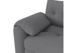 Sofá 3 lugares - con espaço de armazenamento - con apoio de cabeça e mesinha lateral integrada - cinza*ModernLuxe Hot