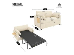 Sofá 2 lugares - con porta USB - con mesinha auxiliar dobrável - con 2 almofadas - veludo canelado -^ModernLuxe Online
