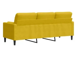 Sofá 3 lugares c/ almofadas decorativas 180 cm veludo^vidaxl Discount
