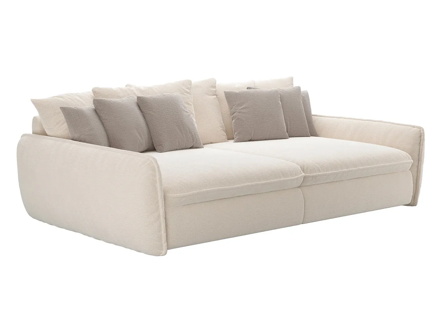 Sofá 4 lugares com conforto e assento profundo em tecido chenille GIANOLA da*Maison Céphy