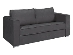 Best Sofá 3 lugares convert. Abert. rápida tecido chenille bege, cama 140 cm e 14 cm LORETO Sofá