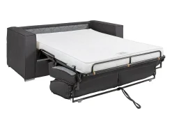 Best Sofá 3 lugares convert. Abert. rápida tecido chenille bege, cama 140 cm e 14 cm LORETO Sofá