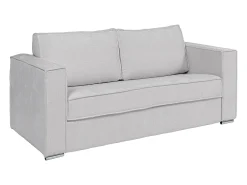 Best Sofá 3 lugares convert. abert. rápida tecido chenille bege ripas largas 18 cm LORETO Sofá
