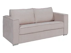 Online Sofá 3 lugares convert. Abert. rápida tecido chenille bege, cama 140 cm e 22 cm LORETO Sofá