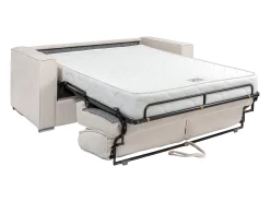 Online Sofá 3 lugares convert. Abert. rápida tecido chenille bege, cama 140 cm e 22 cm LORETO Sofá