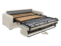 Best Sofá 4 lugares convertível abertura rápida tecido bouclé 160 cm e 22 cm CALITO Sofá