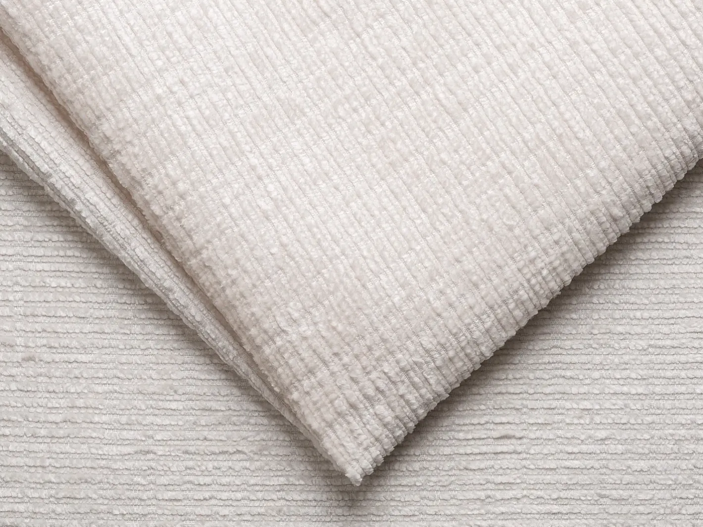 Vente-unique Sofá*Sofá 4 lugares convertível abert. rápida tecido chenille 160cm colchão 18cm LORETO Bege