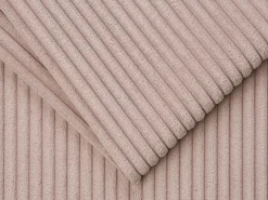 Vente-unique Sofá*Sofá 4 lugares convertível abertura rápida veludo canelado cor-de- ripas largas 18 cm Rosa