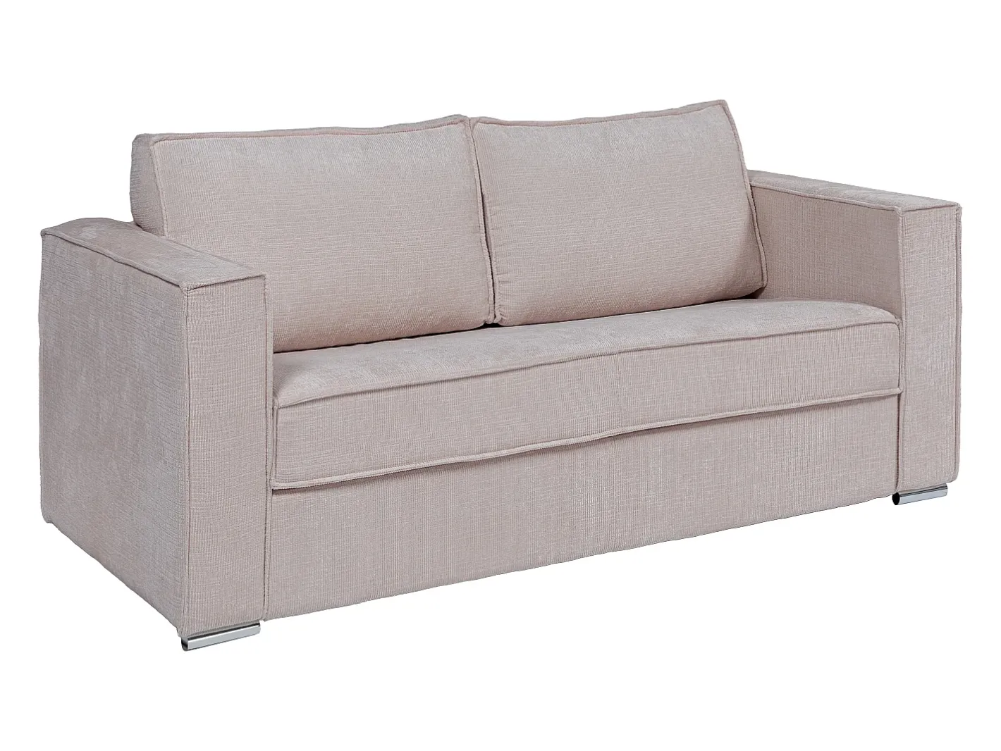 Online Sofá 4 lugares convertível abert. rápida tecido chenille bege 160cm colchão 22cm LORETO Sofá