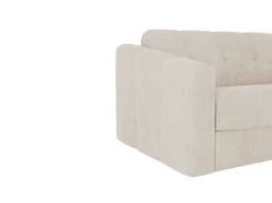 Vente-unique Sofá*Sofá 3 lugares convertível abertura rápida tecido texturizado colchão 22 cm DARIELO Bege