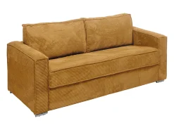 Best Sofá 4 lugares convertível abertura rápida veludo canelado 160 cm e 14 cm Sofá