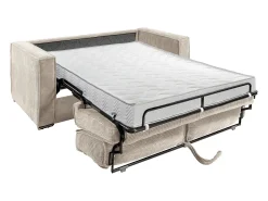 Best Sofá 4 lugares convertível abertura rápida veludo canelado 160 cm e 14 cm Sofá