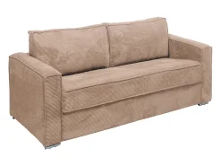 Outlet Sofá 4 lugares convertível abertura rápida veludo canelado 160cm e 14cm LORETO Sofá