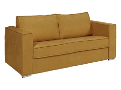 Clearance Sofá 4 lugares convertível abert. rápida tecido chenille bege 160cm colchão 18cm LORETO Sofá