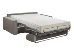 Vente-unique Sofá*Sofá 3 lugares convertível de abertura rápida em veludo - Colchão de 22 cm - CALITO Bege