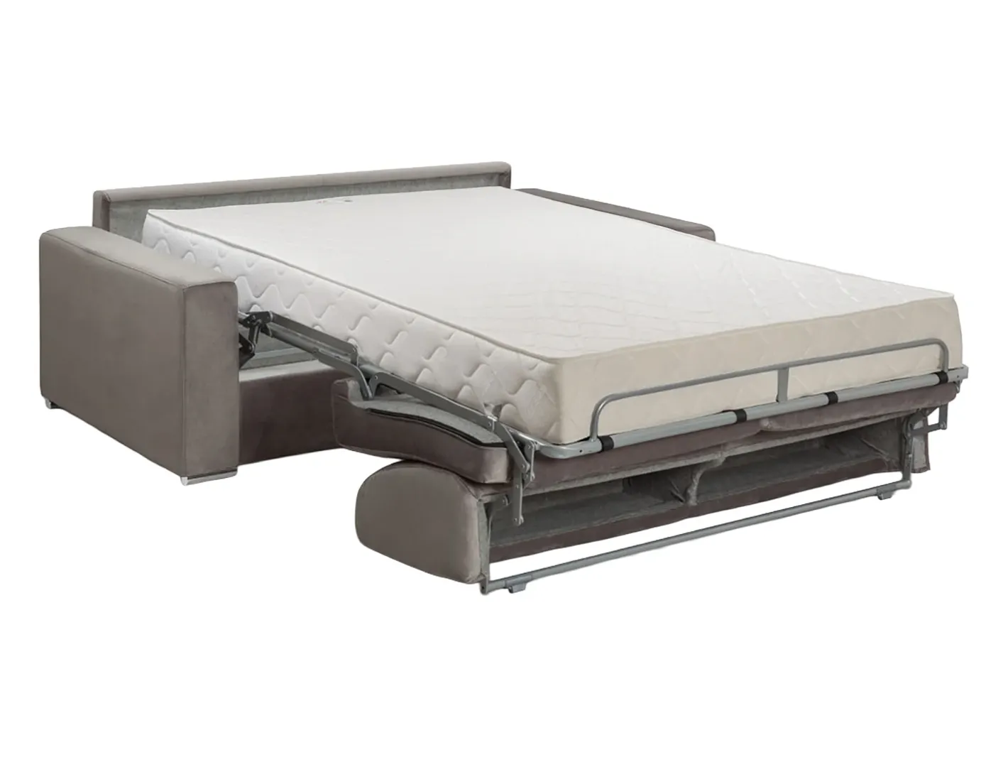 Vente-unique Sofá*Sofá 3 lugares convertível de abertura rápida em veludo - Colchão de 22 cm - CALITO Bege