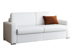 Best Sofá 4 lugares convertível de abertura rápida em pele sintética com colchão de 18 cm - CALITO Sofá