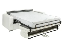 Best Sofá 4 lugares convertível de abertura rápida em pele sintética com colchão de 18 cm - CALITO Sofá