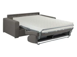 Best Sofá 4 lugares convertível de abertura rápida em tecido antracite - Colchão de 16 cm - CALITO Sofá