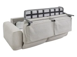 Vente-unique Sofá*Sofá 4 lugares convertível expresso em tecido 160 cm colchão 13 cm POGLO Bege