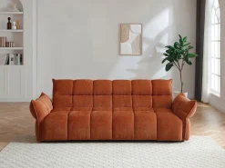 Best Sofá 3 lugares convertível tipo clic-clac em tecido chenille HAKEMO Sofá
