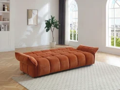 Best Sofá 3 lugares convertível tipo clic-clac em tecido chenille HAKEMO Sofá