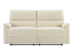 Vente-unique Sofá*Sofá 3 lugares relax elétrico veludo cotelê LUNANO Bege
