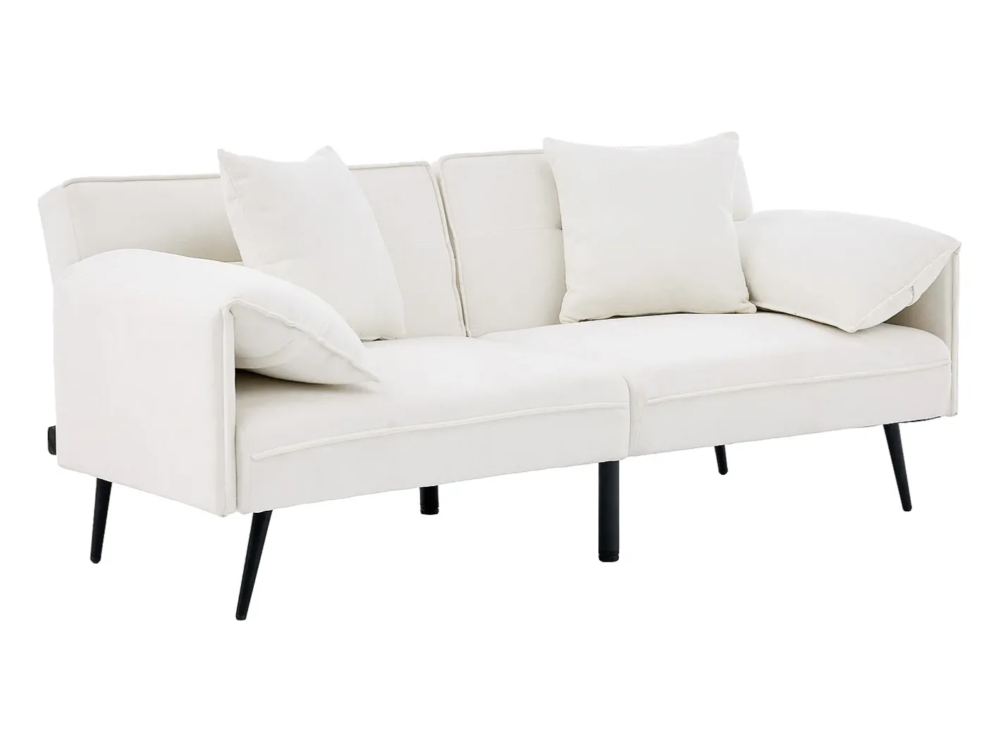 Online Sofá 2 lugares 167.5x73x70 cm - encosto inclinável três posições (100°–180°) - almofadas de assento macias - Sofá