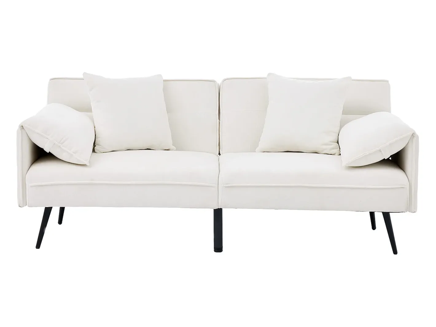 Online Sofá 2 lugares 167.5x73x70 cm - encosto inclinável três posições (100°–180°) - almofadas de assento macias - Sofá