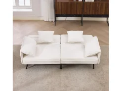 Online Sofá 2 lugares 167.5x73x70 cm - encosto inclinável três posições (100°–180°) - almofadas de assento macias - Sofá