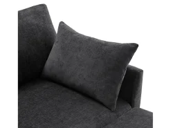 Best Sofá angular moderno em L - com apoio pés removível - 4 lugares - Cinza Sofá