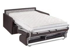 Hot Sofá cama 2 lugares colchão de 18 cm pele sintética toupeira CALIFE Sofá